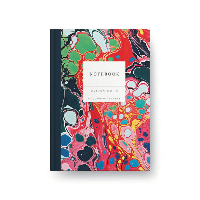 Kaleido No.18 Colourful Marble Hardback Notebook (10590)