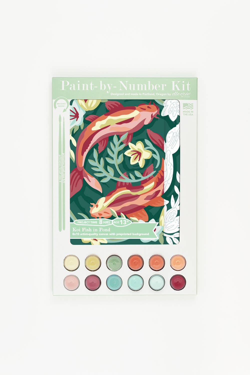 Koi Fish in Pond Paint-by-Number Kit