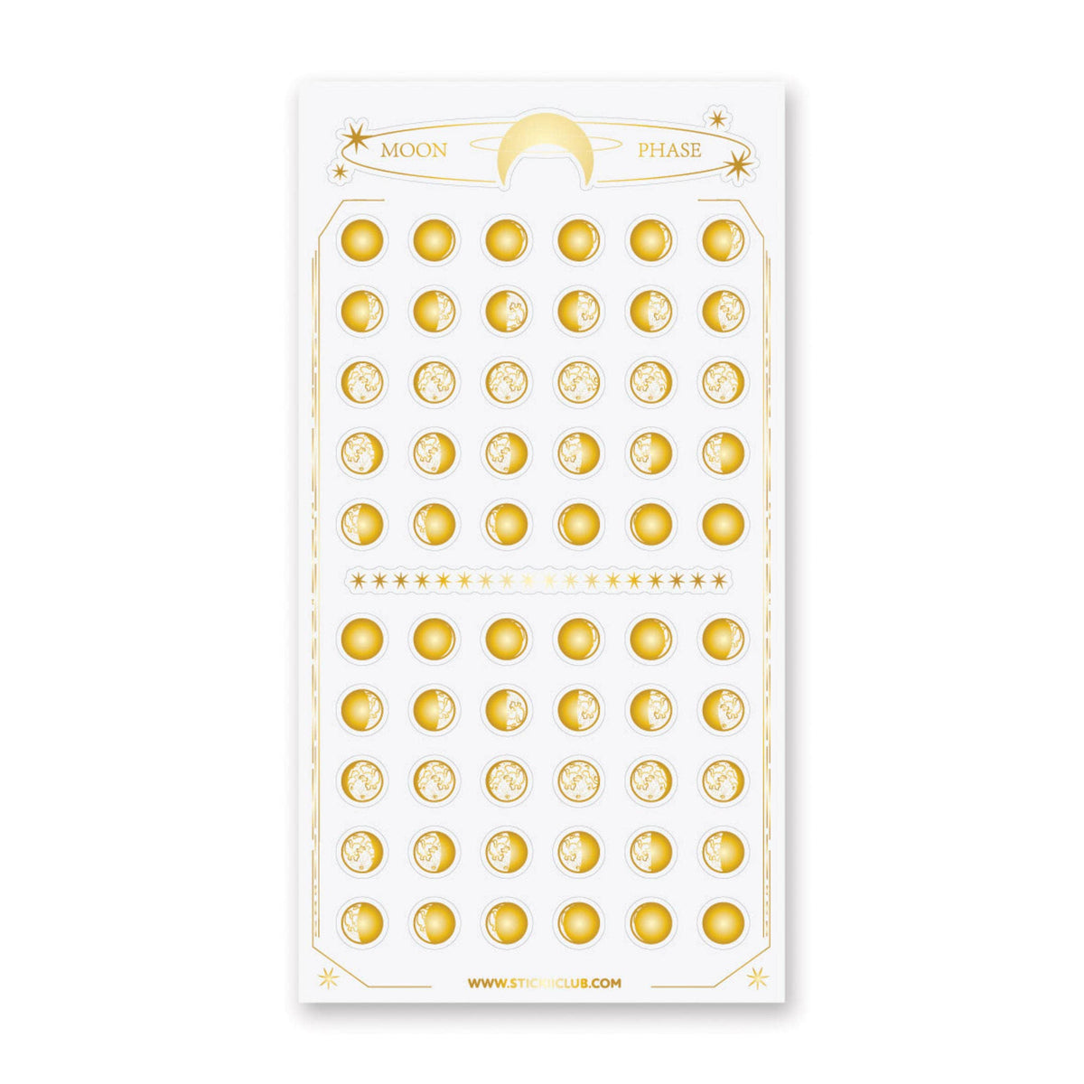 Golden Moon Phases Sticker Sheet