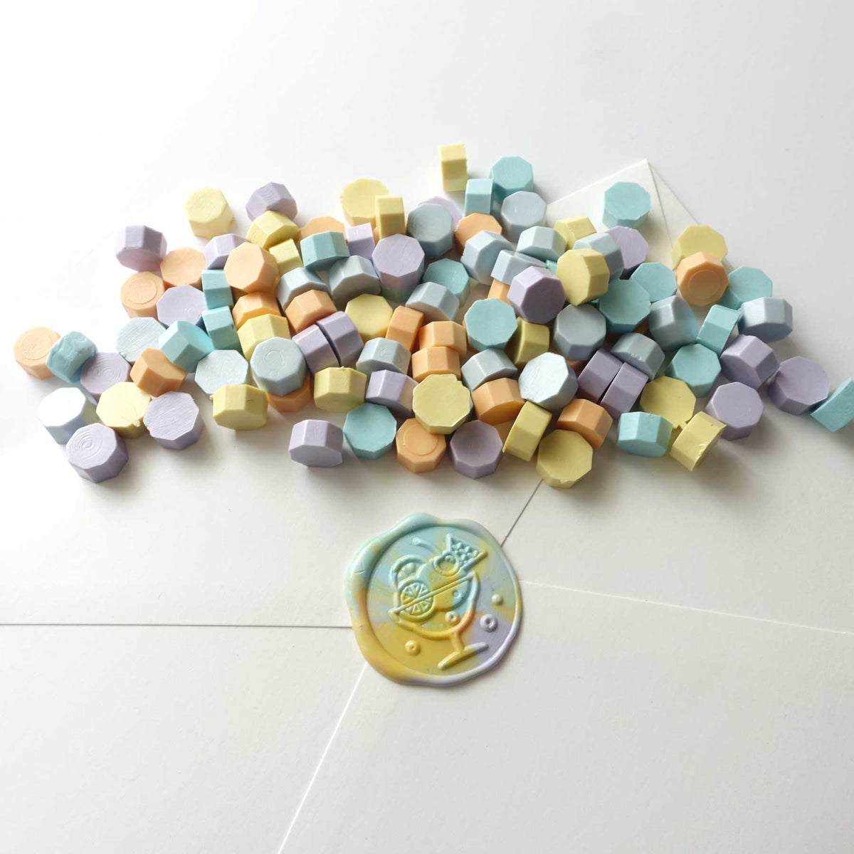 Mixed Pastels 100pcs sealing wax beads