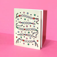 "BFF4L" Friendship Bracelets A2 Greeting Card