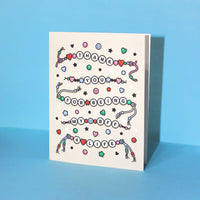 "BFF4L" Friendship Bracelets A2 Greeting Card