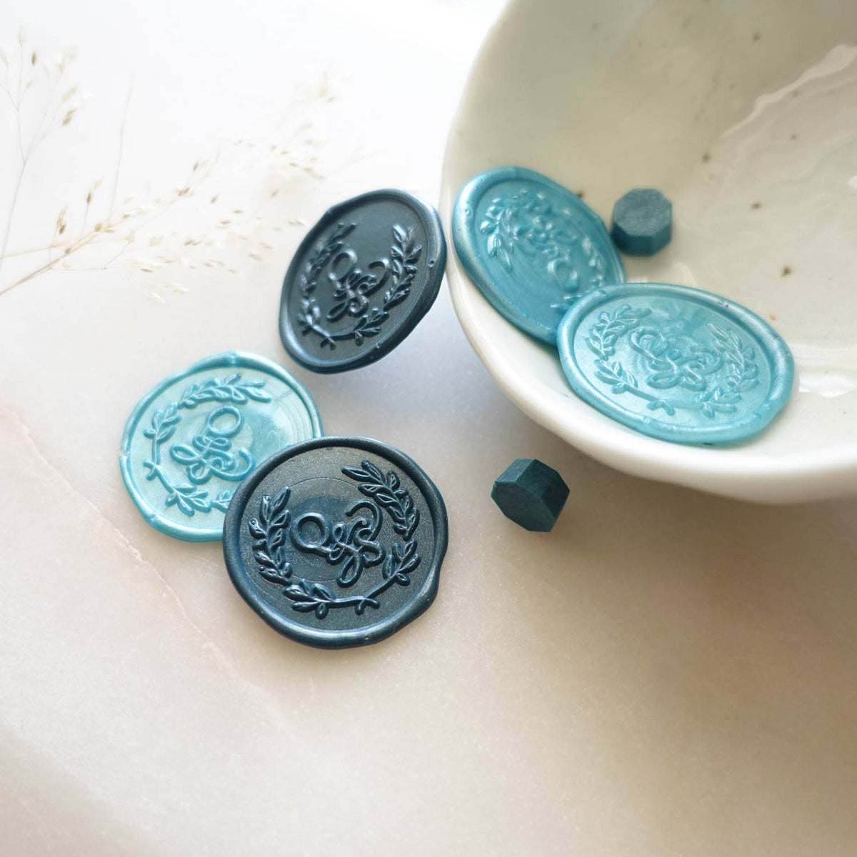 Mixed Sea Greens 100pcs sealing wax beads