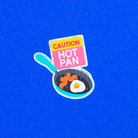 Caution: Hot Pan Glitter Sticker