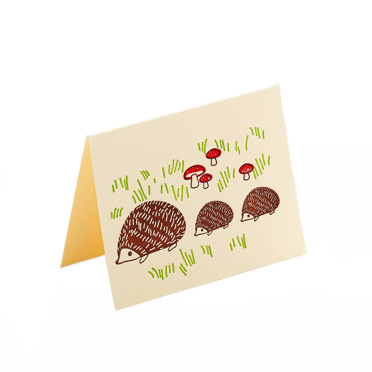 Mini card Hedgehogs family