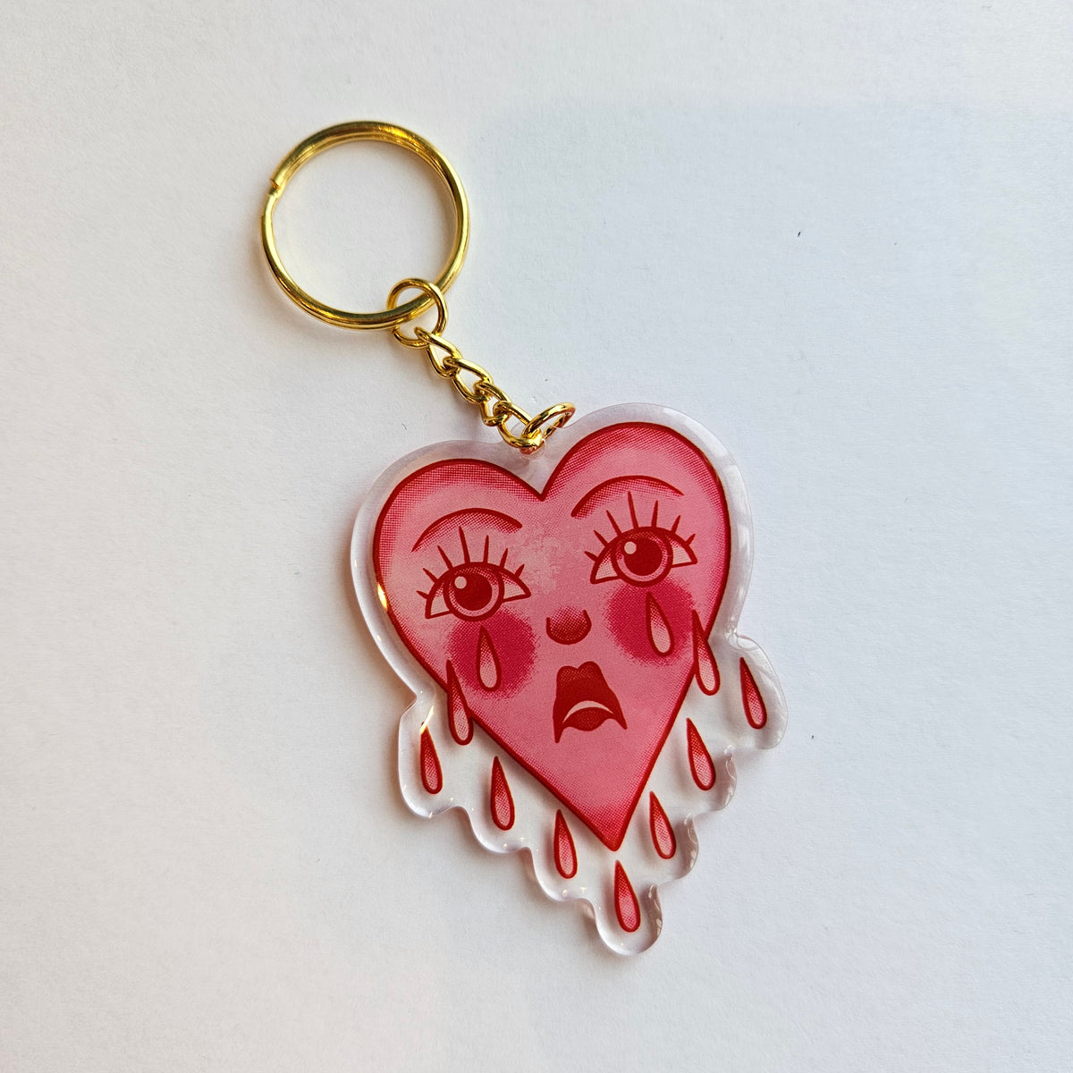 Cry Baby Heart Acrylic Keychain