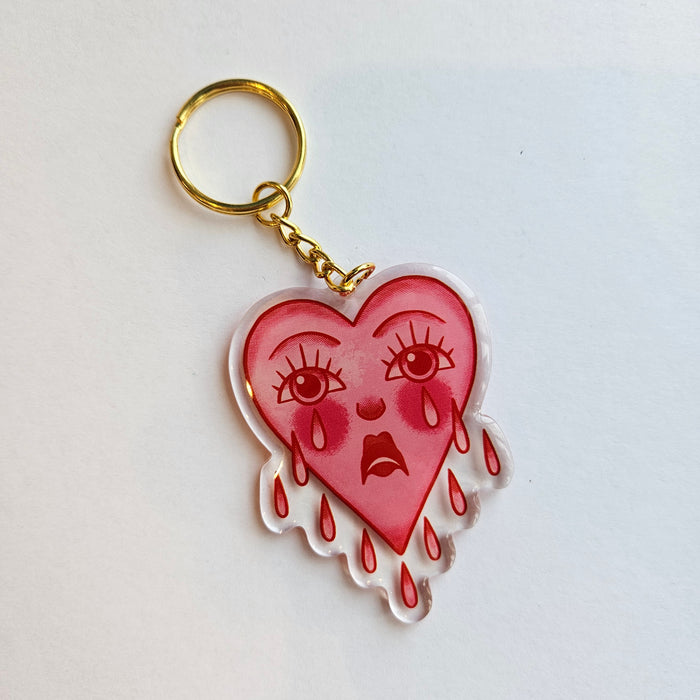 Cry Baby Heart Acrylic Keychain