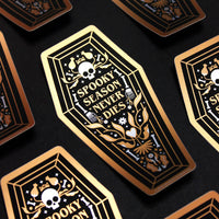 "Spooky Season Never Dies" Matte Metallic Halloween Sticker