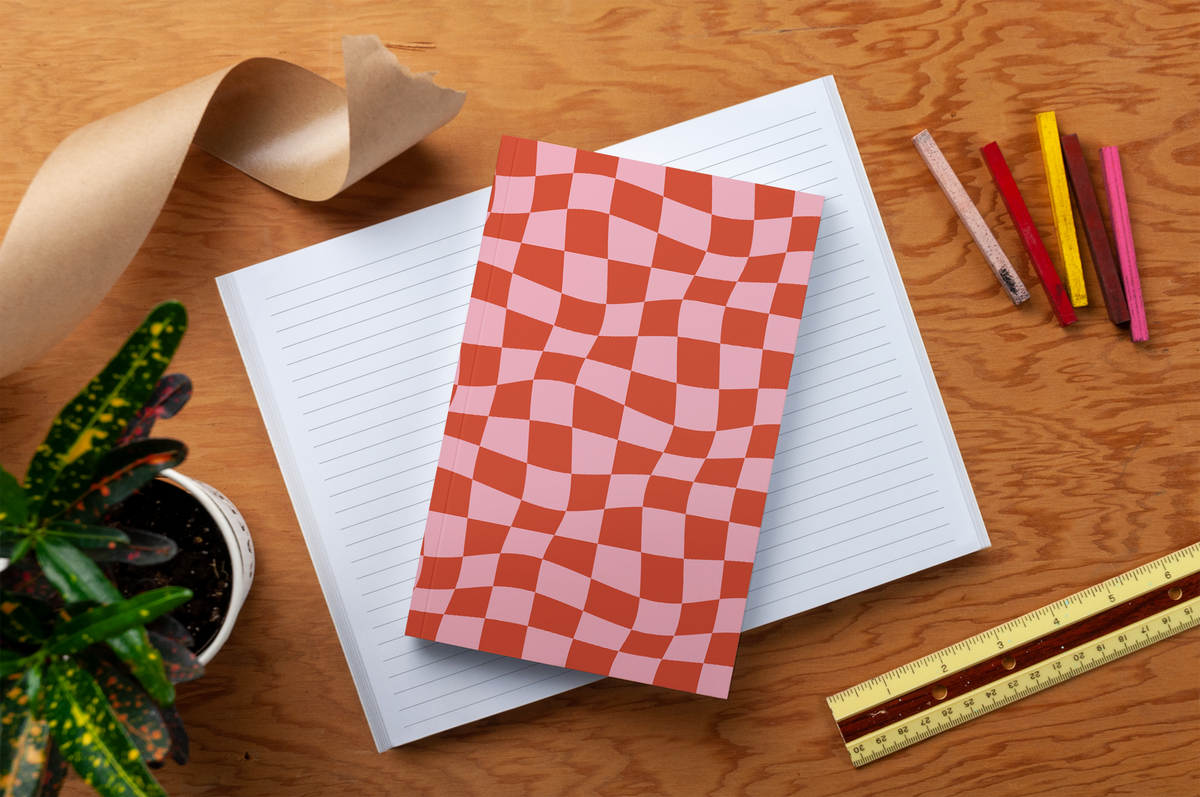 Wonky Checkers Classic Layflat Journal Notebook