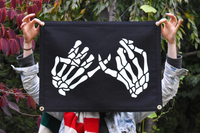 Skeleton Pinky Swear Camp Flag