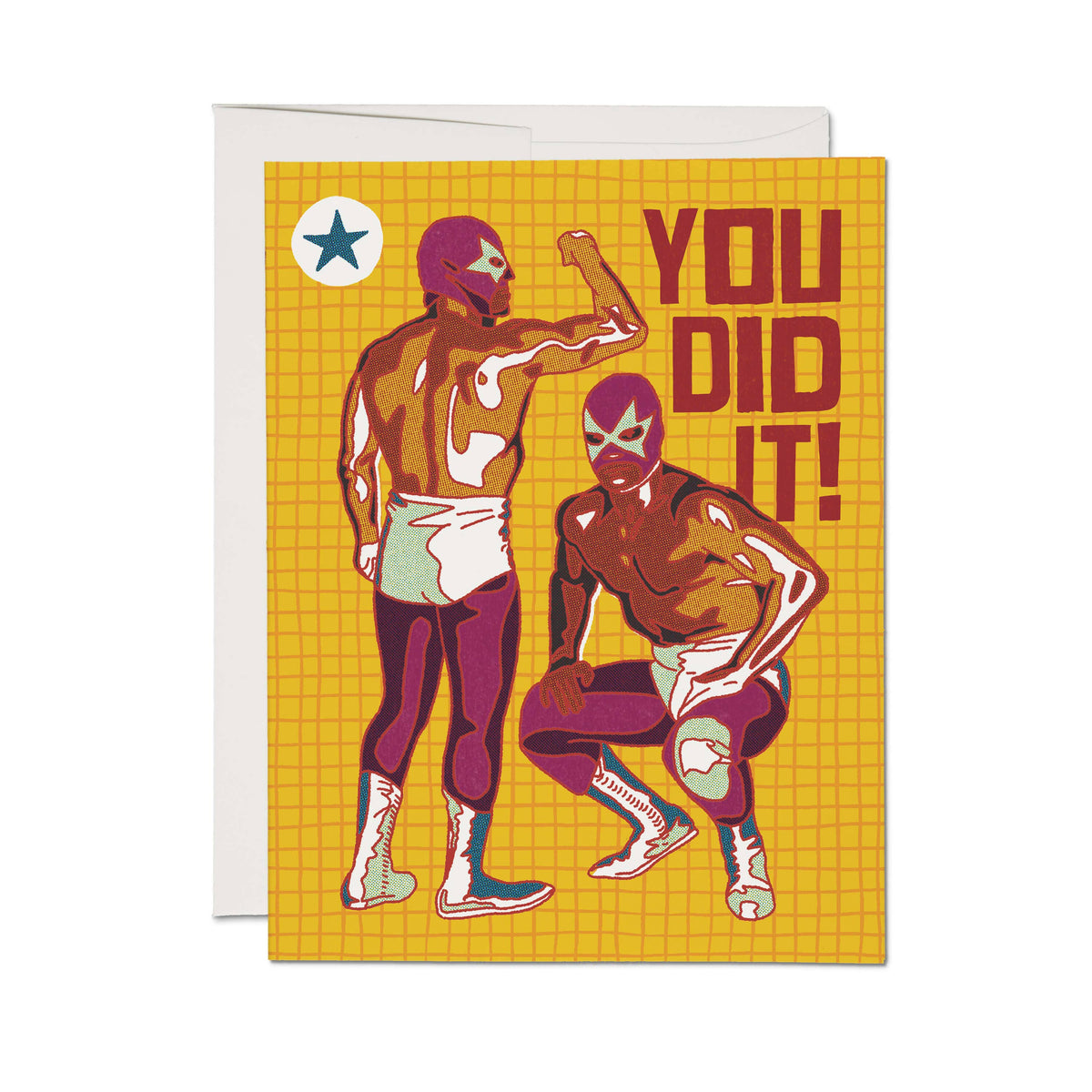 Luchador Congrats greeting card