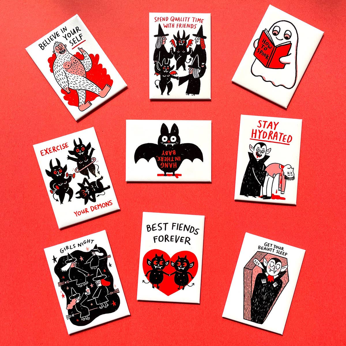 Stay Hydrated Vampire Rectangle Magnet by Gemma Correll