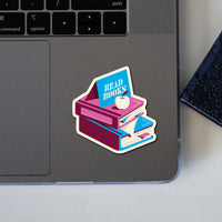 "Read Books" Book Matte Vinyl Sticker (2.65 x 2.75)