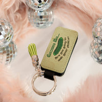 Pickle Faux Leather Keychain