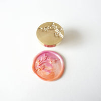 Cherry blossom sakura wax seal stamp, wax seal kit or head