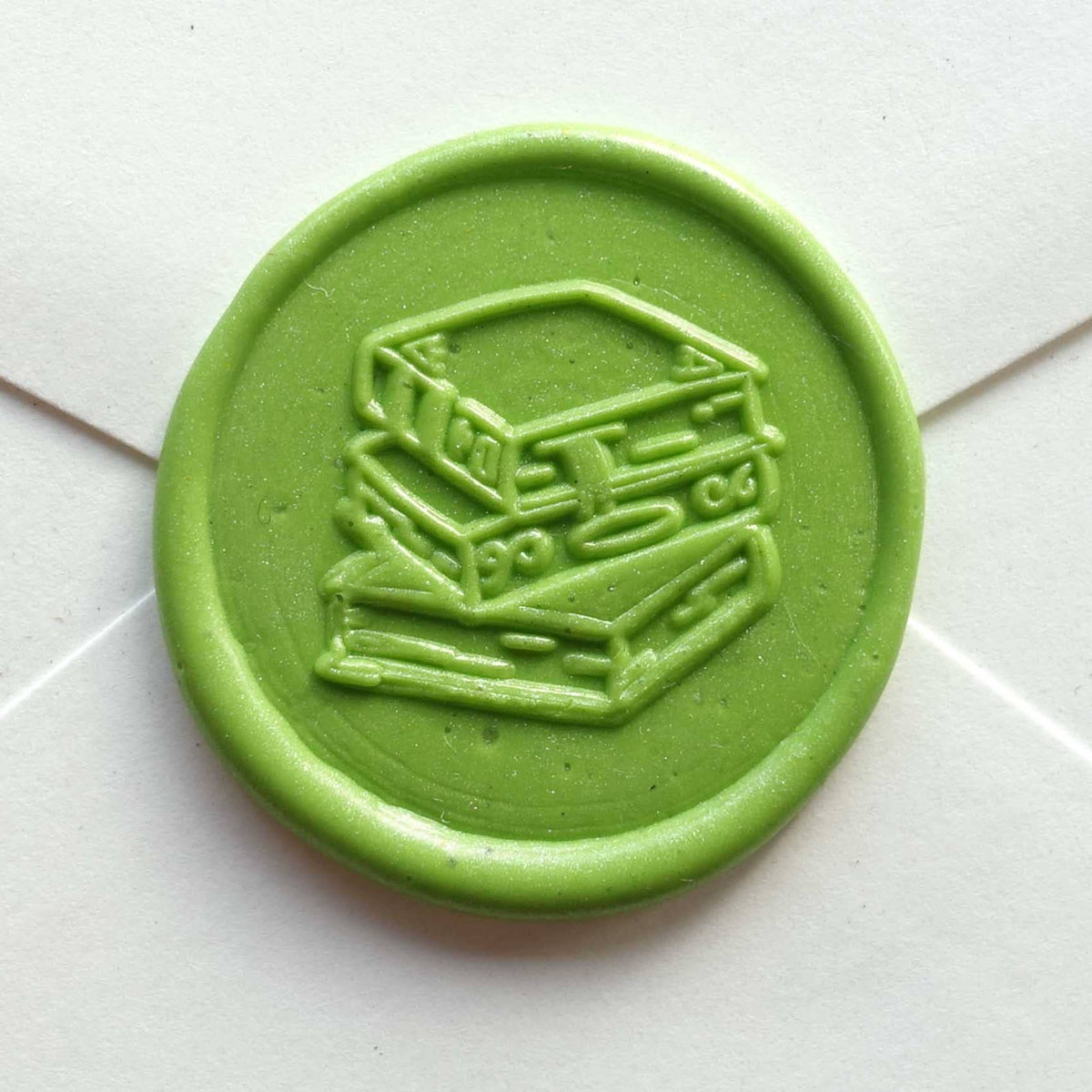 Stack of Books wax seal stamp, wax seal kit or stamp head