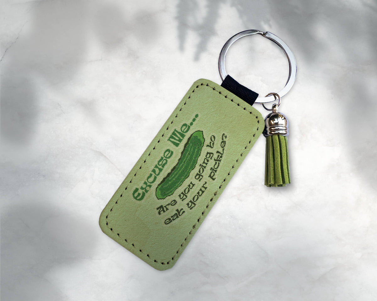 Pickle Faux Leather Keychain