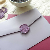 Lavender flowers wax seal stamp, wax seal kit or stamp head