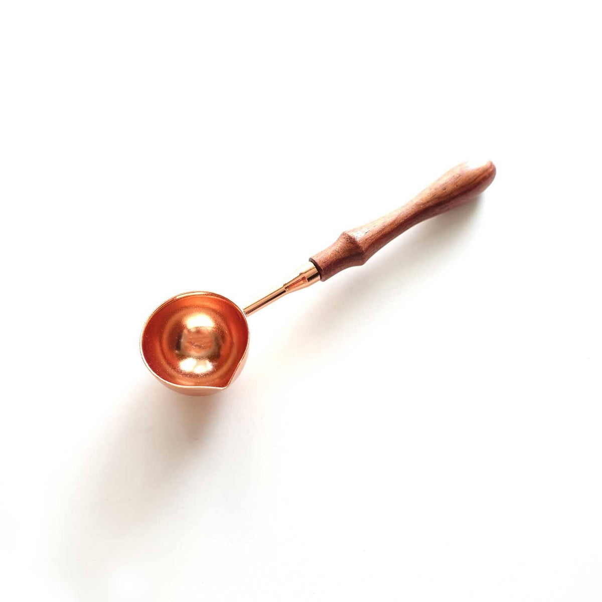 Rose Gold Single Spout Wood handle medium wax melt spoon