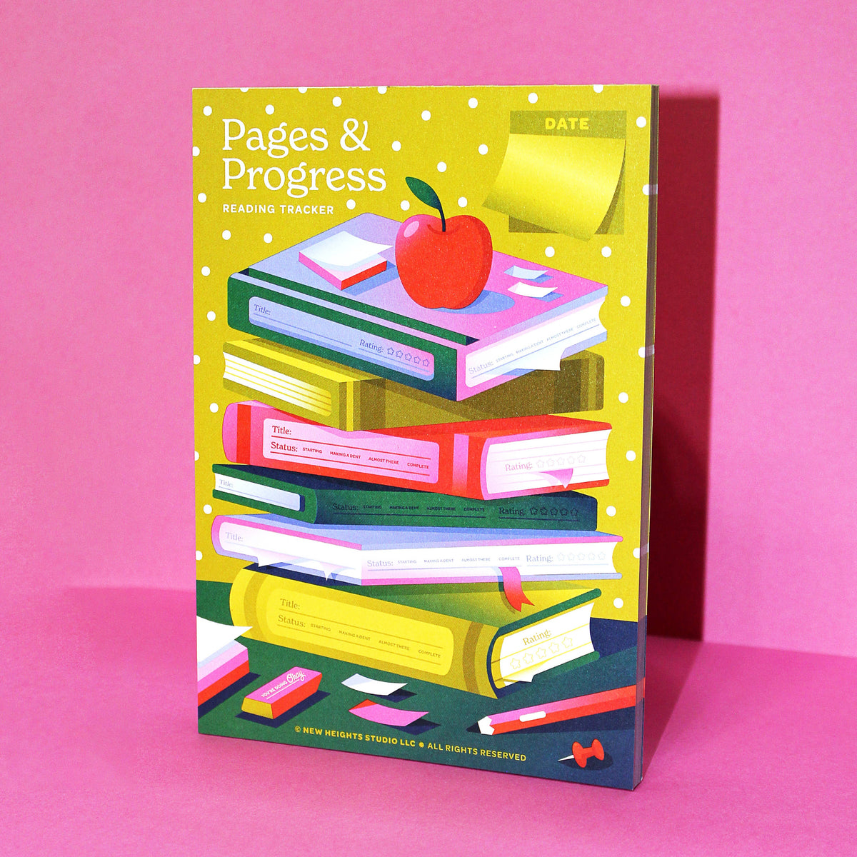 "Pages & Progress: Reading Tracker" Book Notepad (5x7)