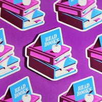 "Read Books" Book Matte Vinyl Sticker (2.65 x 2.75)