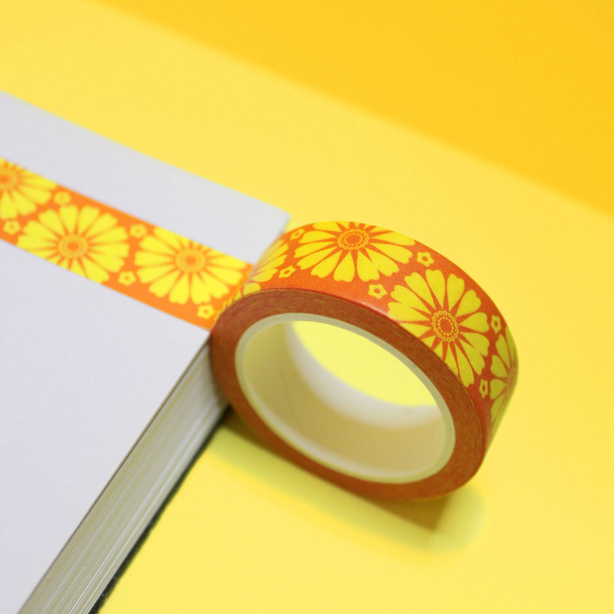 Daisy Pyrex Inspired Orange & Yellow Washi Tape (15mm/10m)