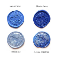 Mixed Blue Frost Azure Marine Blue 100pcs sealing wax beads