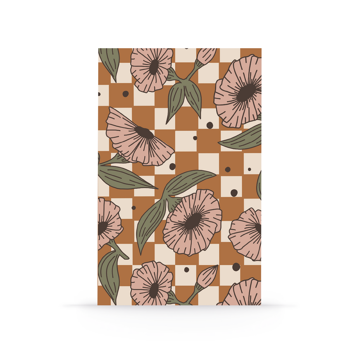 Checks and Flowers Classic Layflat Journal Notebook