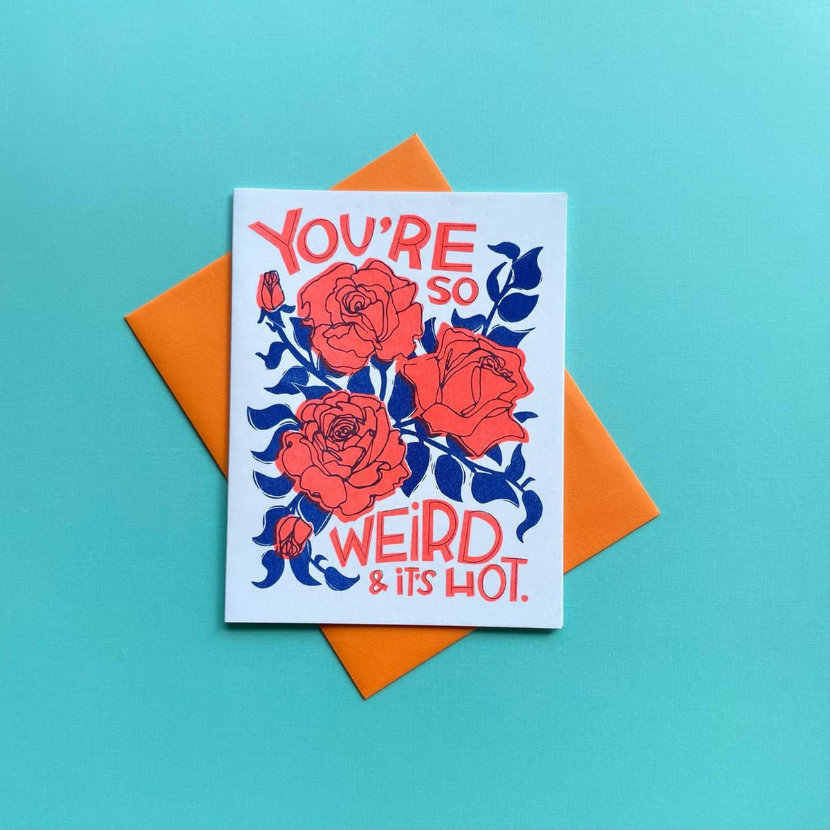 Weird Love Letterpress Greeting Card