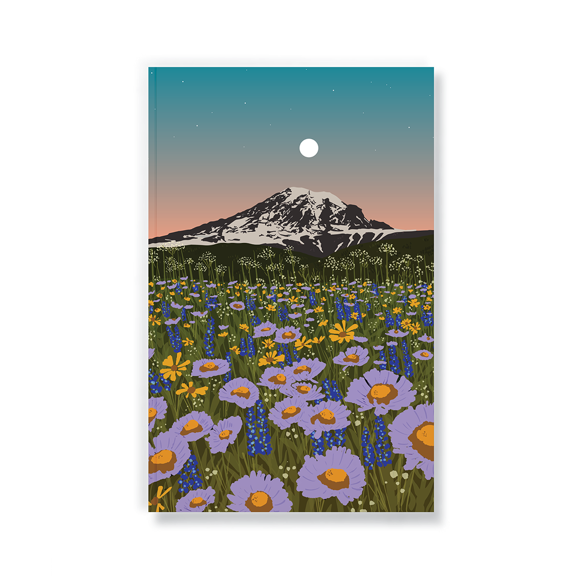 Mountain Flowers Classic Layflat Journal Notebook