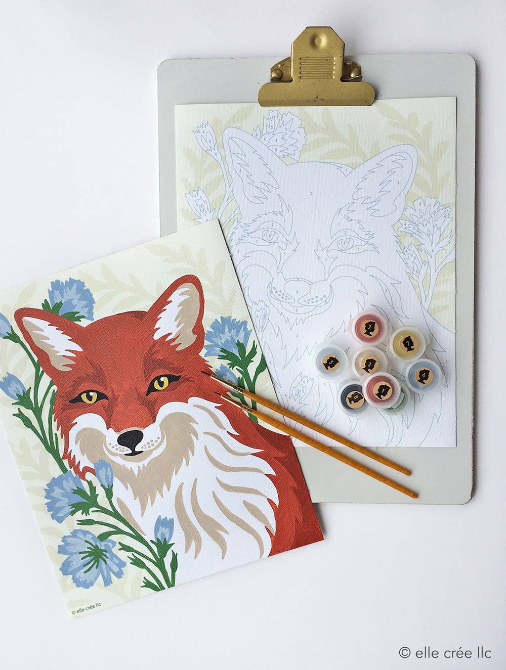 Fox with Chicory Paint-by-Number Kit