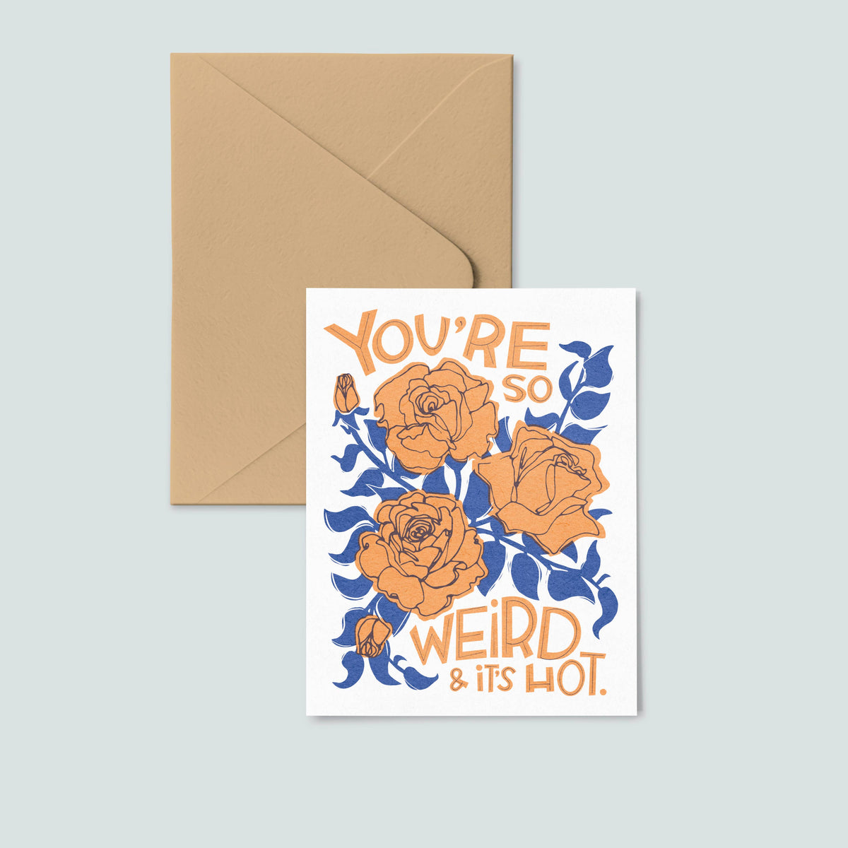 Weird Love Letterpress Greeting Card