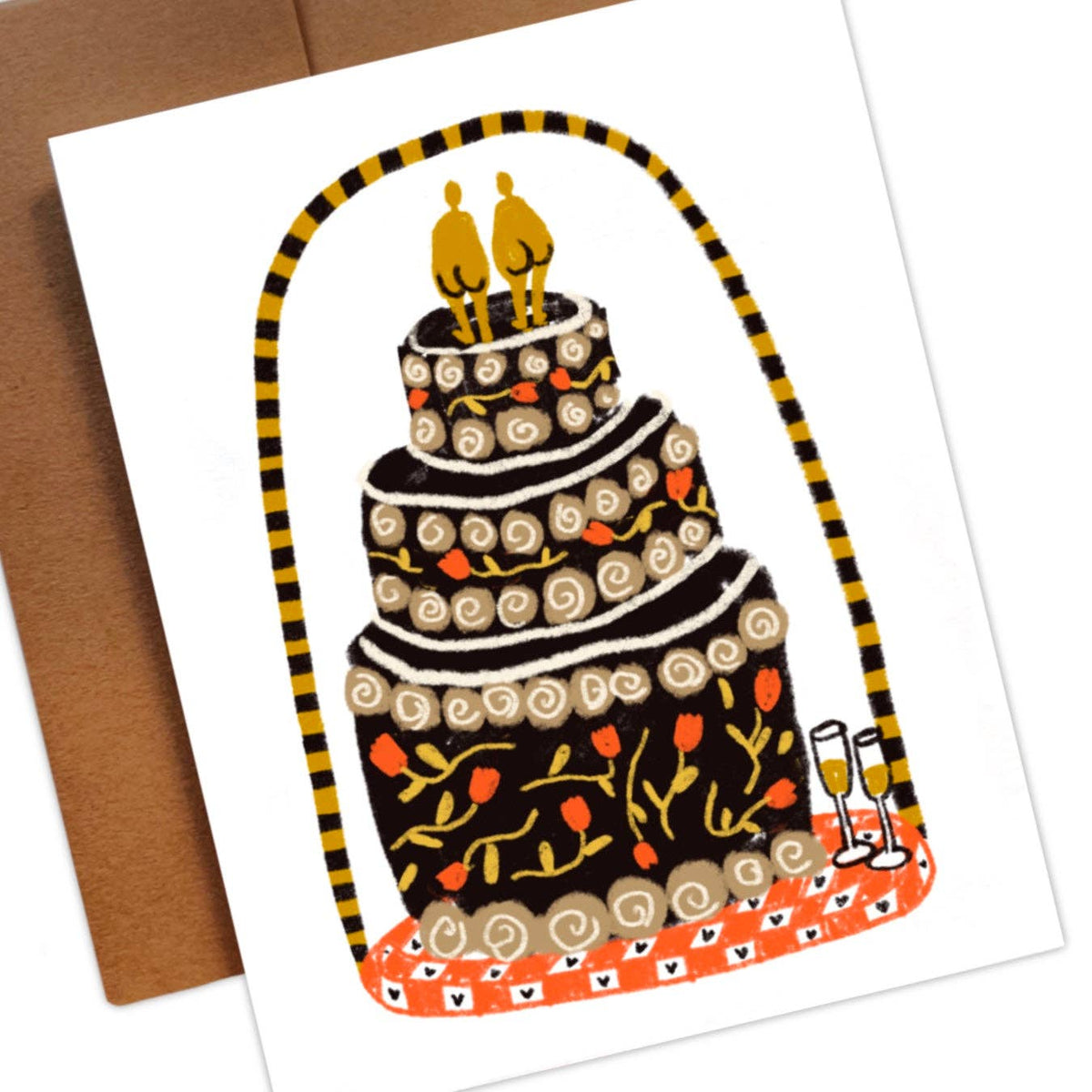 WEDDING CAKE Greeting Card