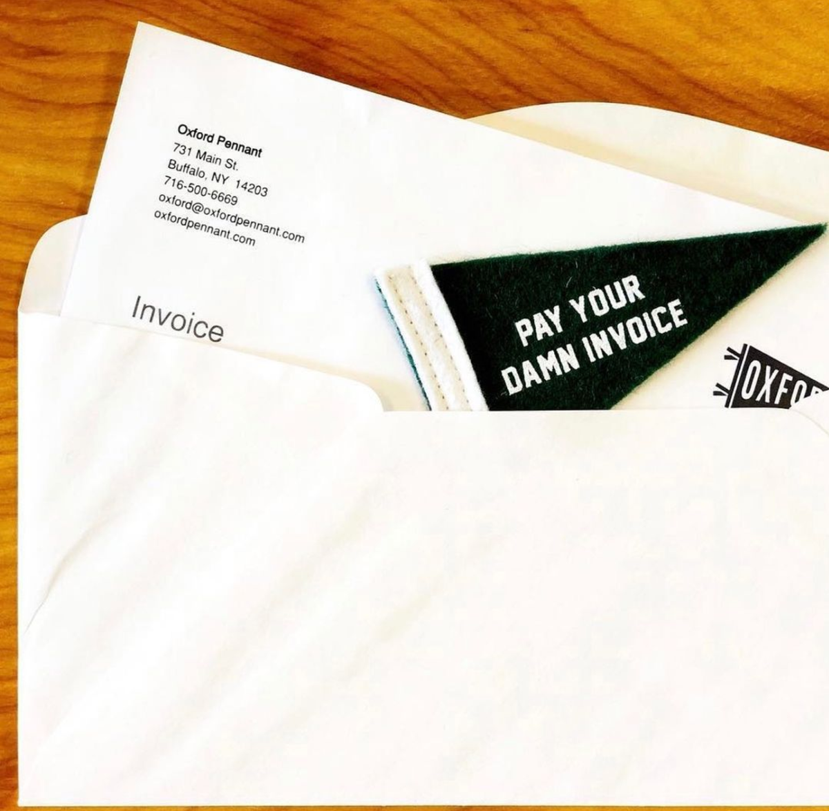 Pay Up Mini Pennant: Pay Your Damn Invoice