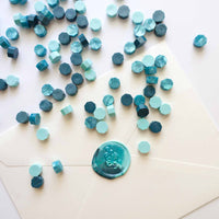 Mixed Sea Greens 100pcs sealing wax beads