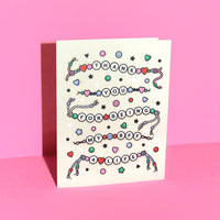 "BFF4L" Friendship Bracelets A2 Greeting Card