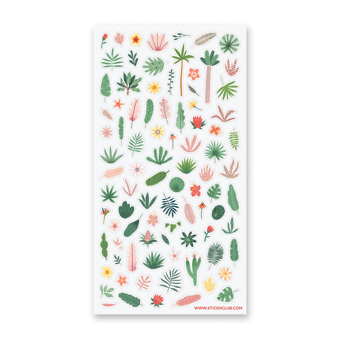 Tropical Flora Sticker Sheet