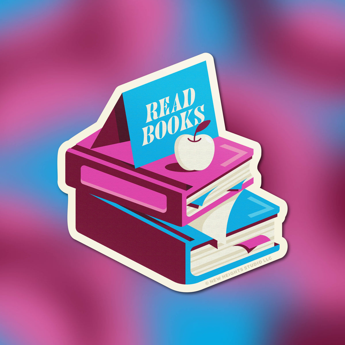 "Read Books" Book Matte Vinyl Sticker (2.65 x 2.75)