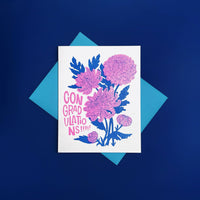 Congrats Mums Risograph Greeting Card