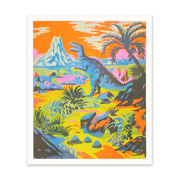 Neon Dinosaur Large Art Print (11015)