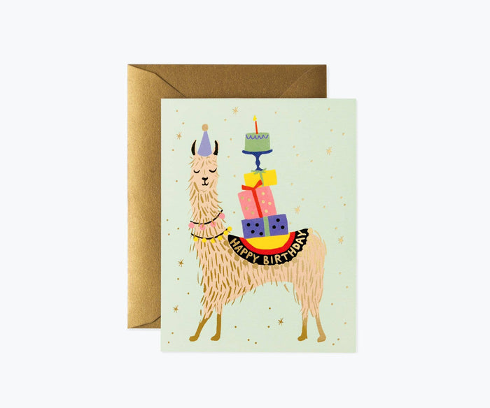 Llama Birthday Card