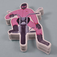 Werewolf Biker Vinyl Sticker