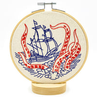 Kraken and Ship Complete Embroidery Kit