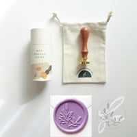 Lavender flowers wax seal stamp, wax seal kit or stamp head