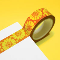 Daisy Pyrex Inspired Orange & Yellow Washi Tape (15mm/10m)