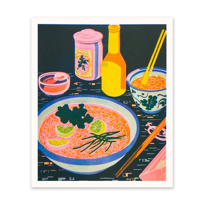 Black Ramen Large Art Print (10989)