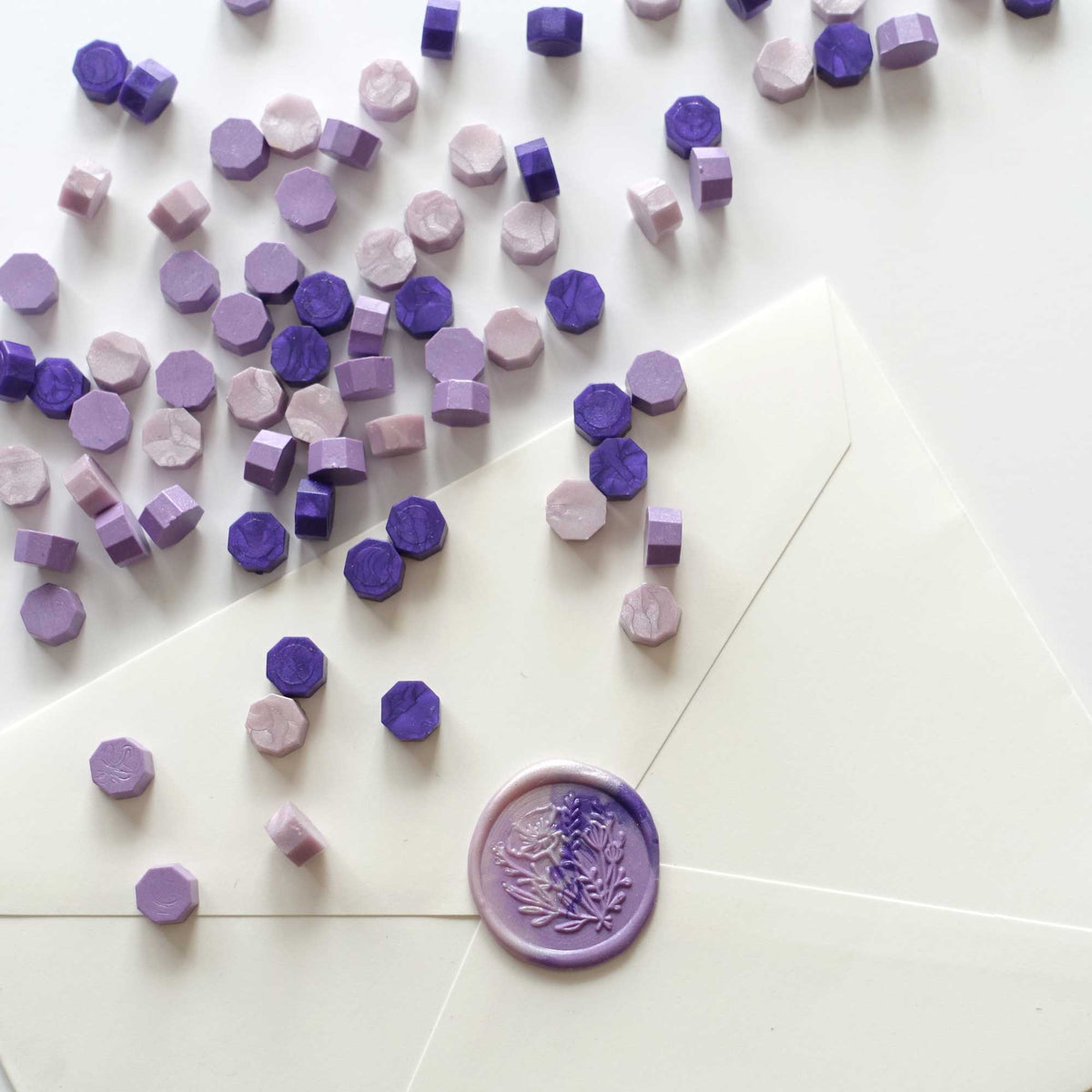 Mixed Purple Lavender Lilac 100pcs sealing wax beads