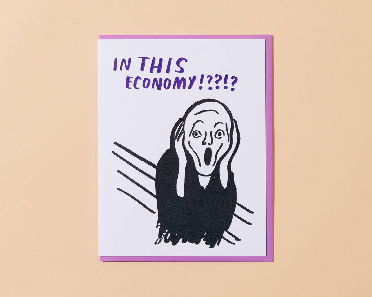 In This Economy? Letterpress Congrats Card