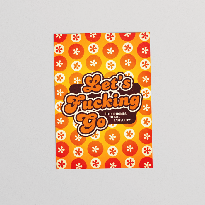 Let's Fucking Go - Postcard