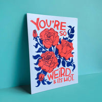 Weird Love Letterpress Greeting Card